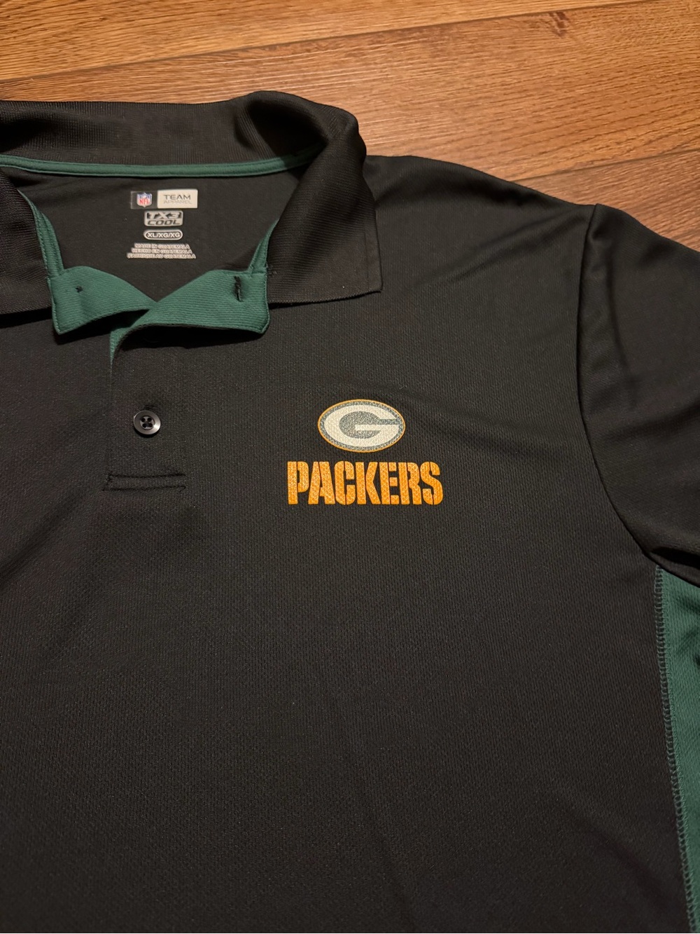 NFL Green Bay Packers Men's Black Performance Polo Shirt XL - Picture 4 of 9